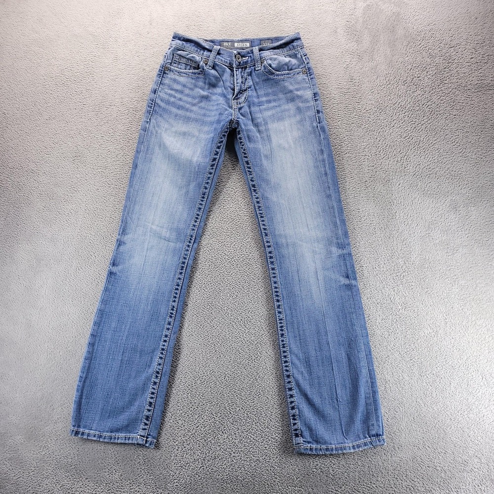 BKE Jeans Mens 27x32 Blue Aiden Bootcut Low Rise Faded Light Wash